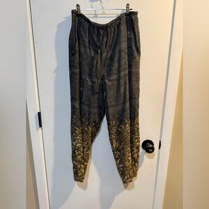 Elegant Black and Tan Women's Trousers-#1152